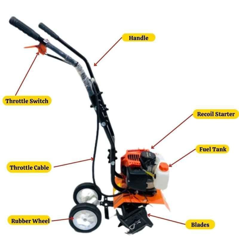 Royal Kissan RK-002 52cc 2HP 2 Stroke Agriculture Mini Power Tiller - Image 2