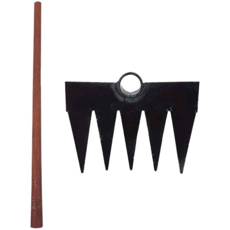 Implemental Iron Garden Digging Fork with Wooden Handle, BKJ140037 - Image 3